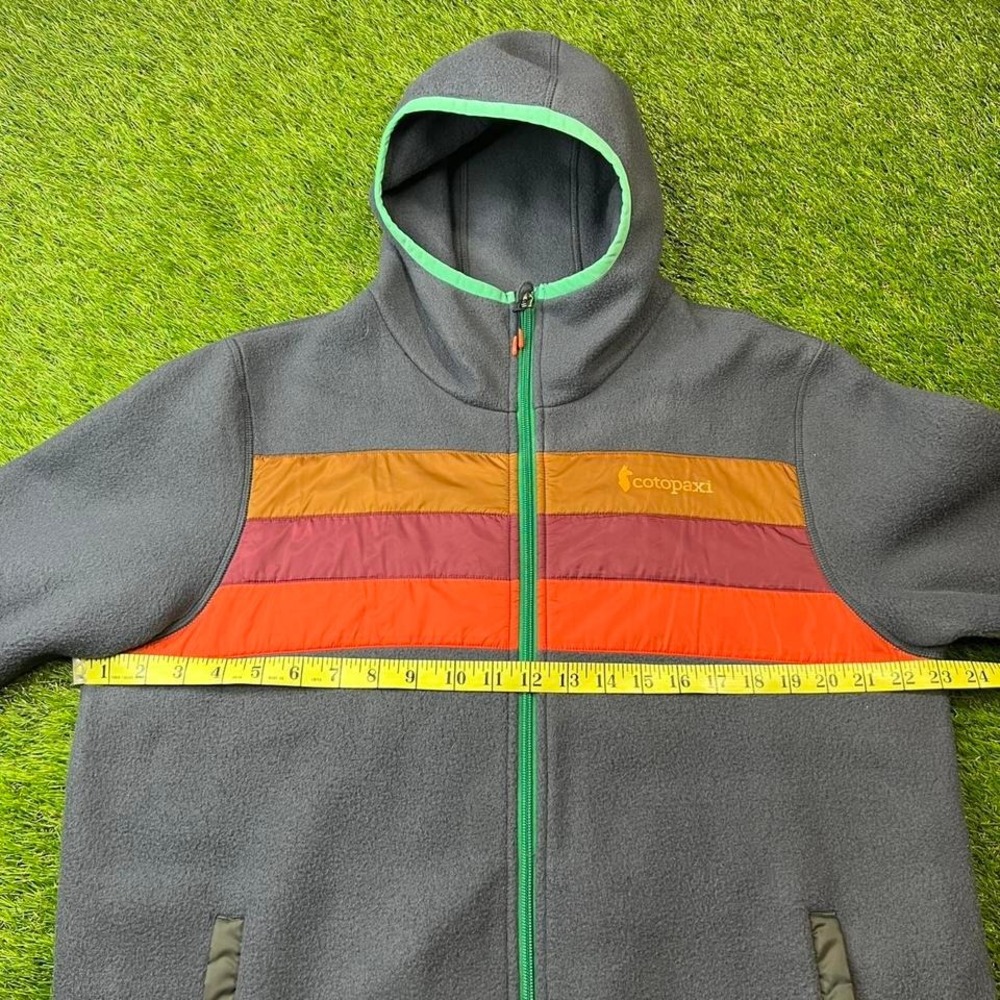 Cotopaxi Teca Fleece Hooded Jacket Women's XL Stripe Full Zip Pink Orange Hiking - Picture 5 of 7